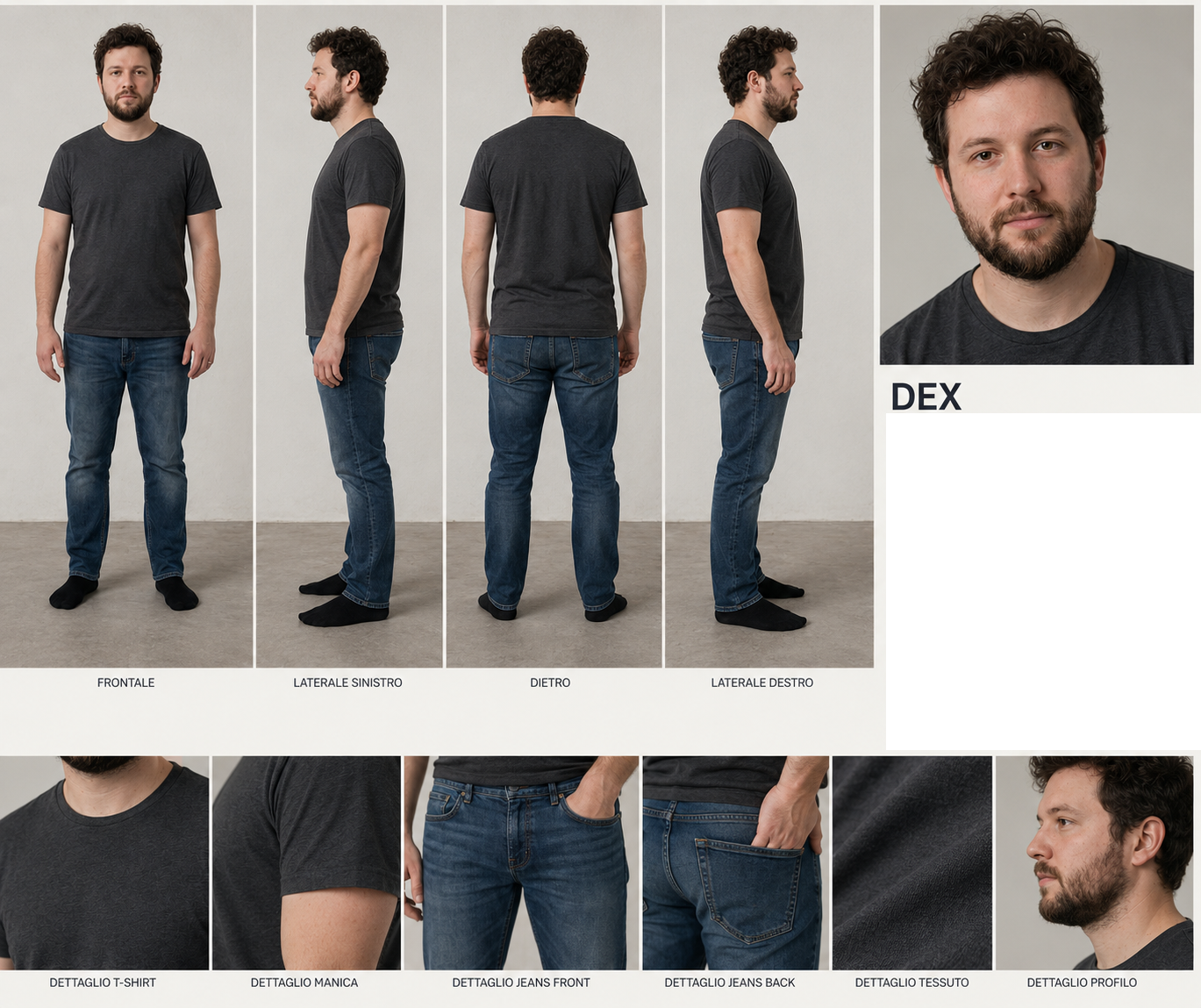 Dex character sheet, turnaround